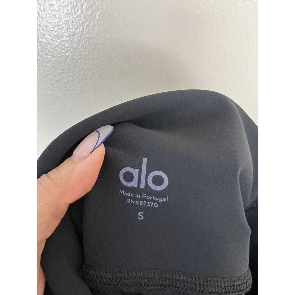 NEW Alo Yoga Black Warrior Legging S High Waist Extreme Ripped Slash Womens